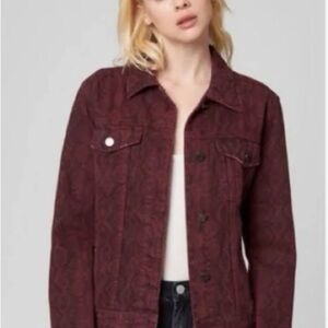 BLANK NYC Red Snake Denim Jacket